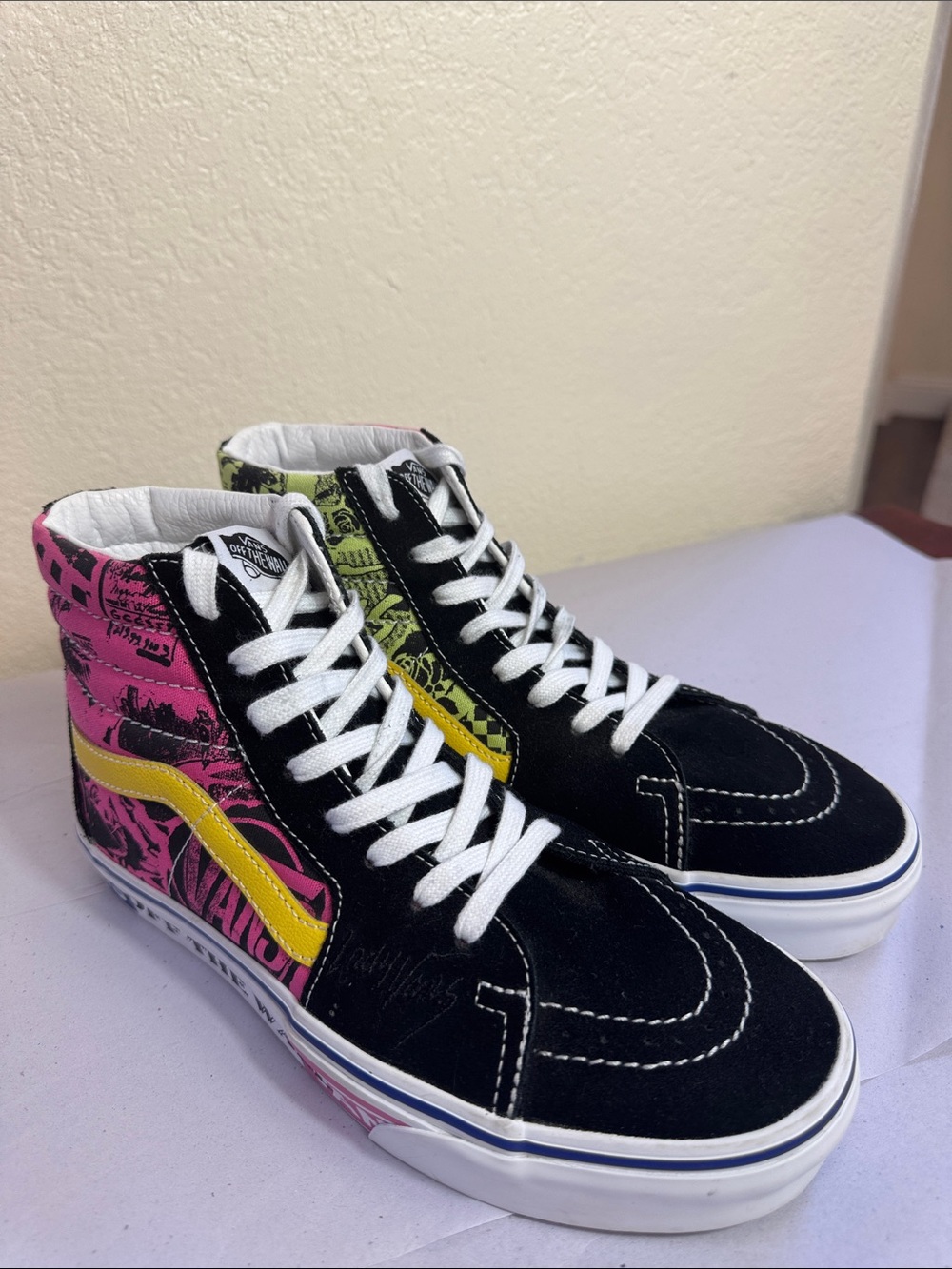 Vans Unisex Sk8-Hi Black Multicolor High-Top Skate Shoes